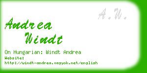 andrea windt business card